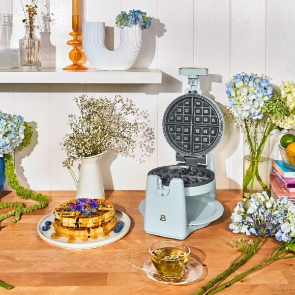 Rotating Belgian Waffle Maker, White Icing by Drew Barrymore