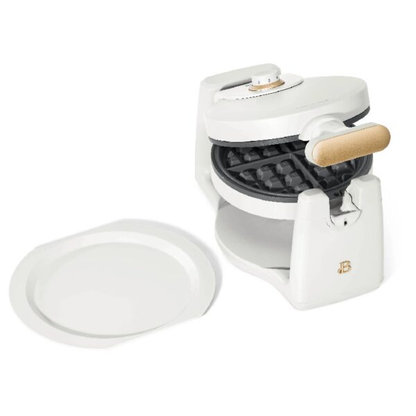 Rotating Belgian Waffle Maker, White Icing by Drew Barrymore