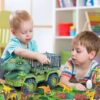 KiddiTouch Dinosaur Toy for Kids 3-5 5-7, Dinosaur Truck Carrier Car, Monster Truck with Dinosaur Toys for Boys, Dino Transport Cars Playset Gift(Tyrannosaur) for Boys