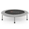 36 Inch Mini Folding Trampoline Portable Recreational Fitness Rebounder, Foldable Mini Trampoline, Fitness Rebounder for Indoor Garden-Silver
