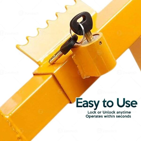Security Tire Lock Clamp Boot Tire Claw - Heavy Duty Anti- Theft Protective Vehicle Wheel Lock