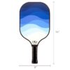 Works Fiberglass Pickleball Paddle, Blue Wave