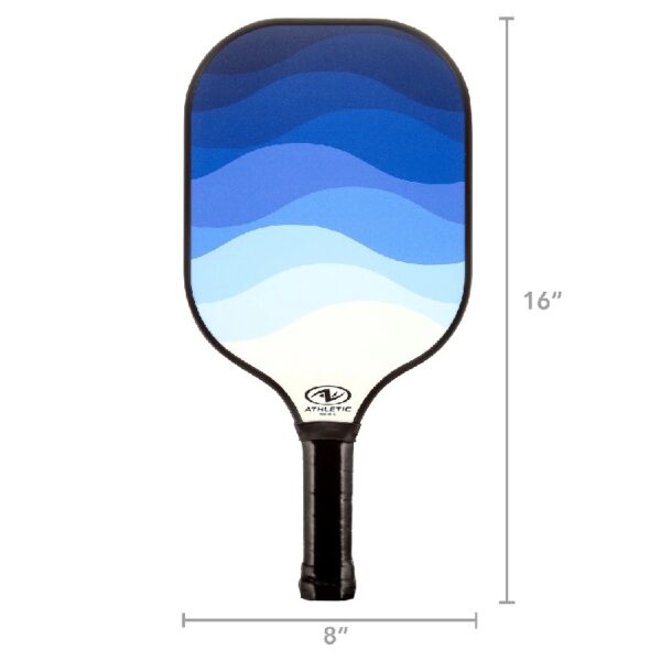 Works Fiberglass Pickleball Paddle, Blue Wave