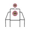 AR500 Spinner Target, Large Frame, White, Steel, Shooting Practice Targets, 4