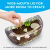 NATIONAL GEOGRAPHIC Light Up Dinosaur Terrarium Kit for Kids with Real Plants, Fossils & More, for Unisex Children (Age Group: 6 to 12 years)