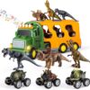 Construction Toddler Truck Toys for 3 4 5 6 Year Old Boys 5-in-1 Friction Power Vehicle Car Toy for Toddlers 1-3 Carrier Truck Toys for Kids 3-5 Christmas Birthday Gifts for Girls Age 3-9