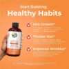 Liquid Multivitamin + Lustriva® Hair Growth Thickness in Women's Hair Biotin 10000mcg Vitamin D B Vitamins Ages 18+ 15.22 fl oz