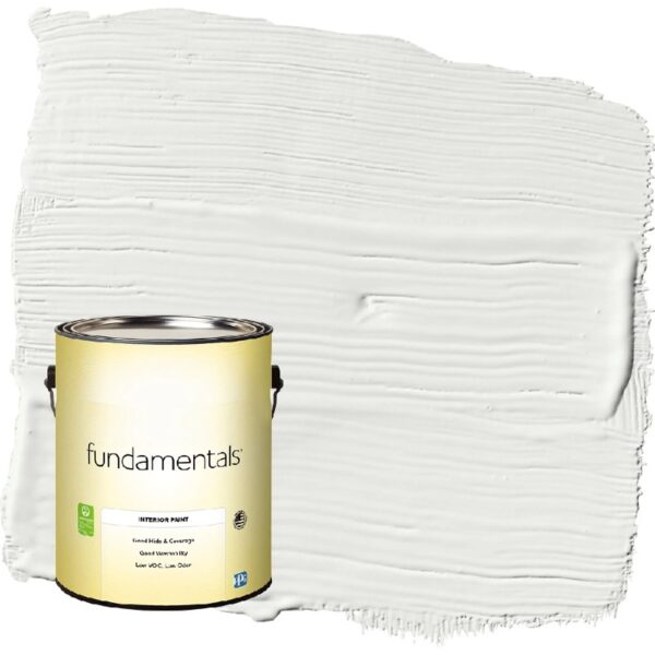 Fundamentals Grab-N-Go White Semi-Gloss Interior Paint, 1 Gallon