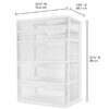 5 Drawer Wide Tower Black
