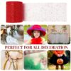 CUITING Glitter Tulle Fabric 6 Inch By 100 Yards Tulle Fabric Rolls Tulle Ribbon Glitter Tulle Sequin Tulle Spool For DIY Crafts Tutu Skirt Gift Wrapping Wedding Birthday Decoration (Red)