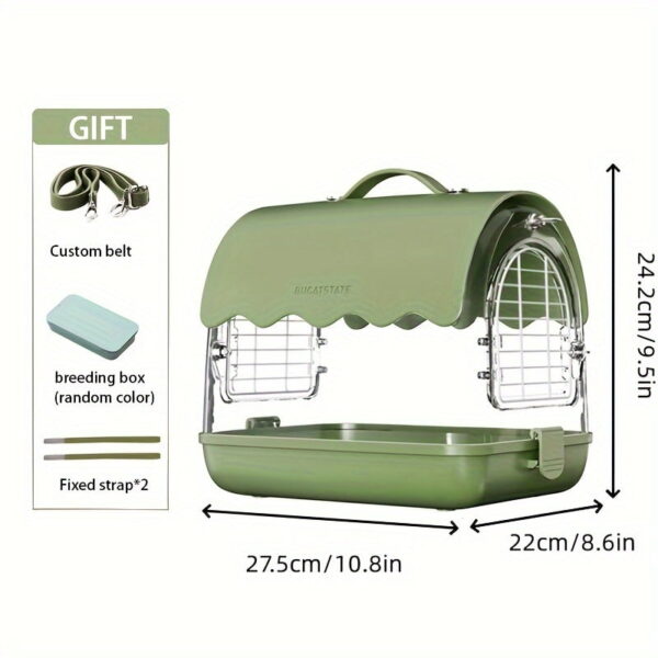 1pc Acrylic Bird Cage With Bird Bag, Parrot Outdoor Ornamental Bird Cage, Can Be Carried Outdoors, Bird Supplies