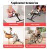 Mini Under Desk Bike Pedal Exerciser, Portable Folding Pedal Exerciser with Adjustable Resistance, Under Desk Bicycle Peddler for Arm and Leg Workout with LCD Monitor & Calorie Tracker