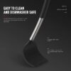 Silicone Cooking Utensils Set - Heat Resistant Stainless Steel Kitchen Utensils, Baking Tools Kitchen Gadgets,Turner, Tongs,Spatula,Spoon,Brush,Whisk,Non-Stick, Dishwasher Safe,BPA FREE (Khaki)