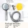 9 Setting Handheld Shower Head,High Pressure Shower Head with Filter,Silver