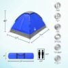 2-Person Dome Tent- Rain Fly & Carry Bag- Easy Set Up-Great for Camping Backpacking Hiking & Outdoor Music Festivals by Wakeman Outdoors (Orange)