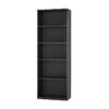 5-Shelf Bookcase with Adjustable Shelves, White