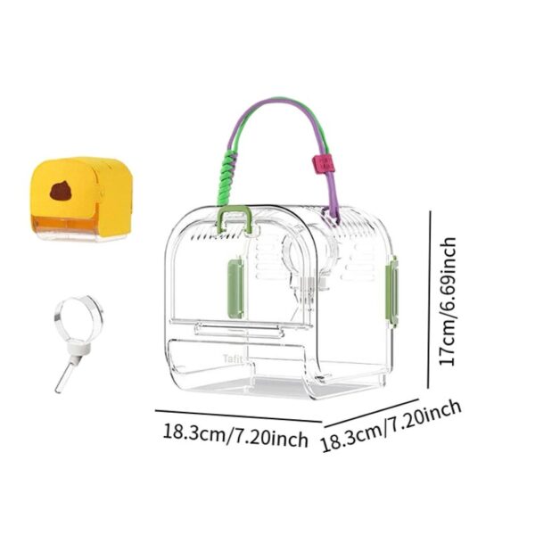 menolana Hamster -carry Bag Cage, Small Tier Carry Case, Guinea Pig Cage Outdoors, Hamster Travel Carrier for Chinchilla, Ferret, Mice, Mice green