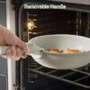 Pots and Pans Set Non Stick, 12-Piece Induction Kitchen Cookware, Oven-Safe, Stackable RV Cookware with Removable Handle