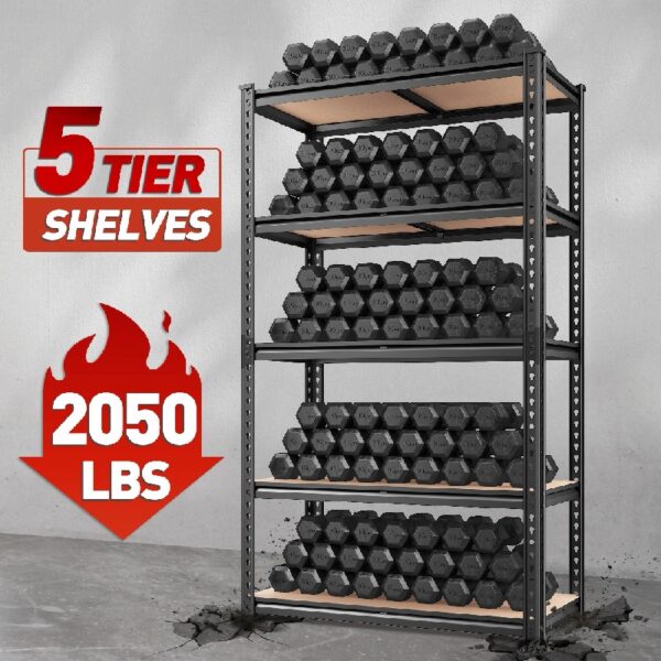 2050LBS 5-Tier Adjustable Storage Shelf Units for Garage Heavy Duty,35.6