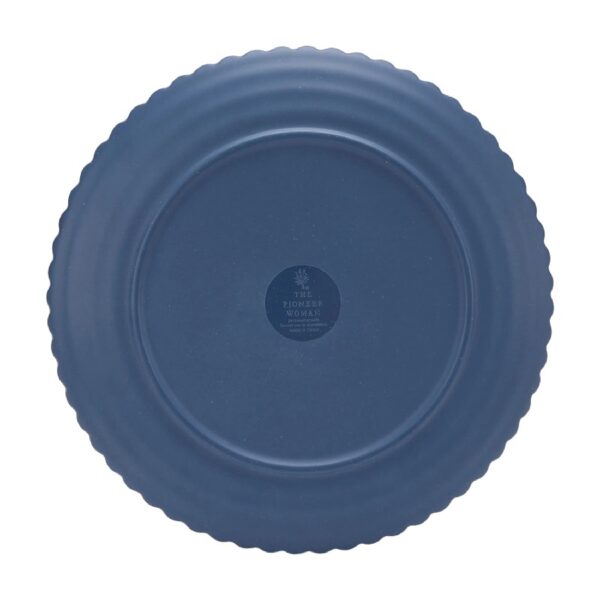 12-Piece Daisy Bamboo Melamine Dinnerware Set, Blue