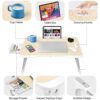 Livhil Large Lap Desk for Bed | Laptop Table, Portable Lap Desk, Home Office Room Laptop Desk for Bed Table Floor Table, Floor Desk for Adults (Black)
