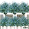 RECUTMS 20 Bundles Outdoor Artificial Plant UV Resistant Fake Plants, Faux Plastic Greenery for Indoor Outside Hanging Plants Garden Porch Window(White)