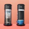 Single-Serve Iced and Hot Coffee Maker with Reusable Tumbler and Coffee Filter, Black