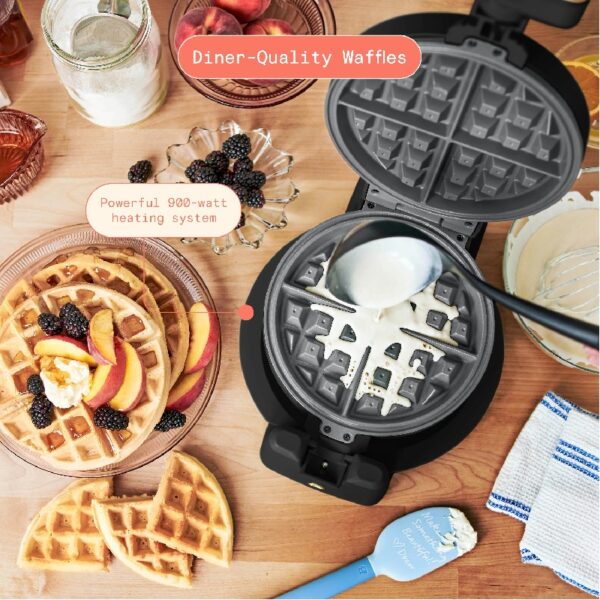 Rotating Belgian Waffle Maker, White Icing by Drew Barrymore