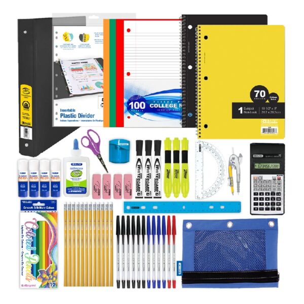 BAZIC School Kit Supplies Kit 86 Count, Bazic Products School Supplies Composition Books for Student 3-6 Grades, Spec May Vary, 1-Pack