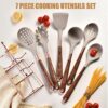 Silicone Kitchen Utensil Set, 7 Pieces Nonstick Cooking Utensil Set with Holder, Heat Resistant Cookware Silicone Spatulas Set, Kitchen Tool Set for Cooking