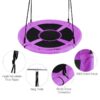 40 Inch Flying Saucer Swing Tree Swing, Toddler Swing for Indoor Outdoor Play Set, Purple