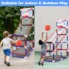 Kids Arcade Basketball Game, Indoor/Outdoor Basketball Hoop With 4 Balls, Basketball Game Toys Gifts for Boys and Girls (Blue)