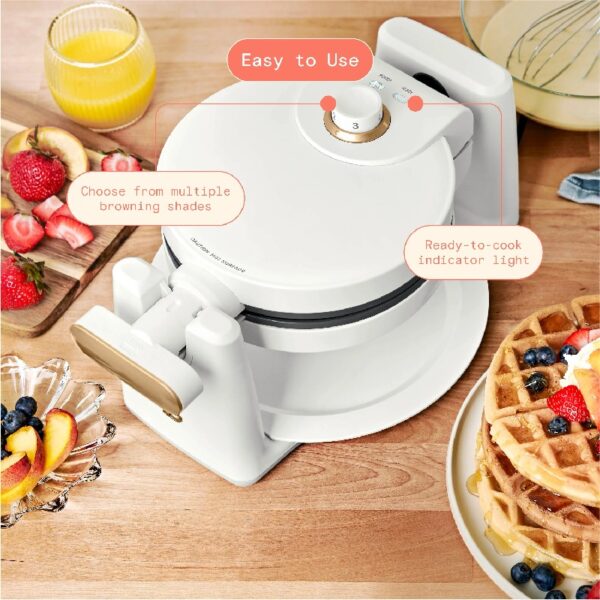 Rotating Belgian Waffle Maker, White Icing by Drew Barrymore