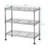 3 Tier Spice Storage Rack, Metal Wire Kitchen Shelving Unit ,18'' L x 8'' W x 18'' H