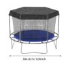 Trampoline With Integrated Shade Cover - Durable TPE Jump Mat And Safety Enclosure Net, Weather-Resistant Frame For All-Season Fun