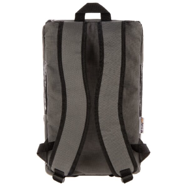 TrustyPup Medium Cat & Dog Travel Pet Backpack, Gray, 16 lb Limit