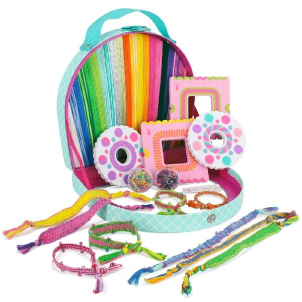 Jewelkeeper BFF Friendship Bracelet Activity Kit, DIY Bracelet Making Kit for Girls, Makes 22 Bracelets, 4 Looms, and Beads - with Instructions