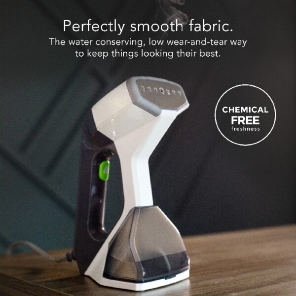 VIRTUOSO Handheld Garment Steamer, Chemical-Free, 10-Ounce Tank, 30 Second Heat-Up Time, 7.5ft Cord, White