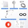 High Pressure Rainfall Shower Head 10 Spray Handheld Showerhead Combo, 360° Degree Rotating Extension Arm, New