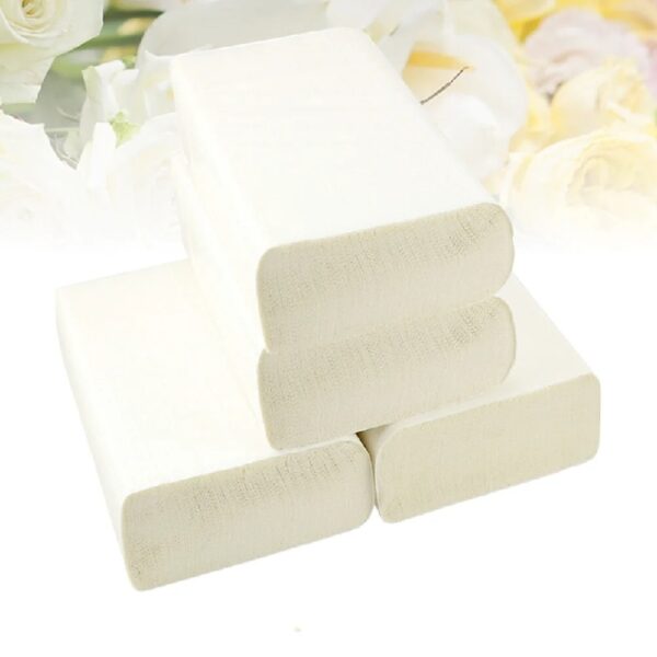 4 Rolls per Set Disposable Kitchen Cleaning Roll White Paper for Office Daily Use