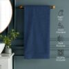 Hotel Style 100% Organic Cotton Luxury 6-Piece Towel Set, Charcoal Sky