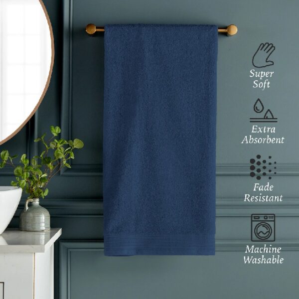 Hotel Style 100% Organic Cotton Luxury 6-Piece Towel Set, Charcoal Sky