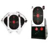 7 x 9 Inch BB Gun Target Trap with 10pcs Paper Target and Spinning Shooting Targets for Airsoft Pellet