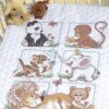 Animal Babies Quilt Stamped Cross-Stitch Kit, 34