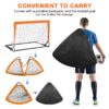 Kids Soccer Goal for Backyard, 4X3 ft Toddler Soccer Nets Training Equipment with Soccer Ball and 10 Soccer Cones, Portable Pop Up Soccer Set for Kids and Youth Games and Training Goals