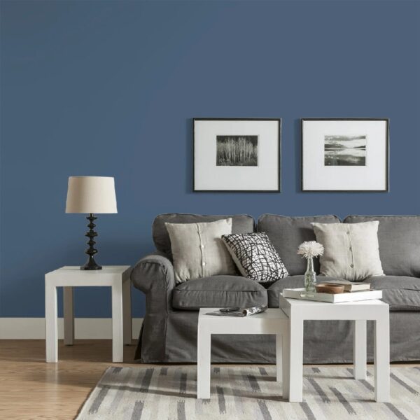 Spred Grab-N-Go Blue Fjord / Blue Eggshell Interior Paint with Primer, 1 Gallon