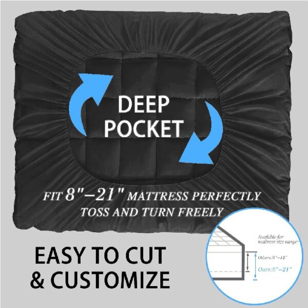 Extra Thick Queen Mattress Topper, Pillow top Mattress Pad for Deep Sleep, White