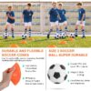 Kids Soccer Goal for Backyard, 4X3 ft Toddler Soccer Nets Training Equipment with Soccer Ball and 10 Soccer Cones, Portable Pop Up Soccer Set for Kids and Youth Games and Training Goals