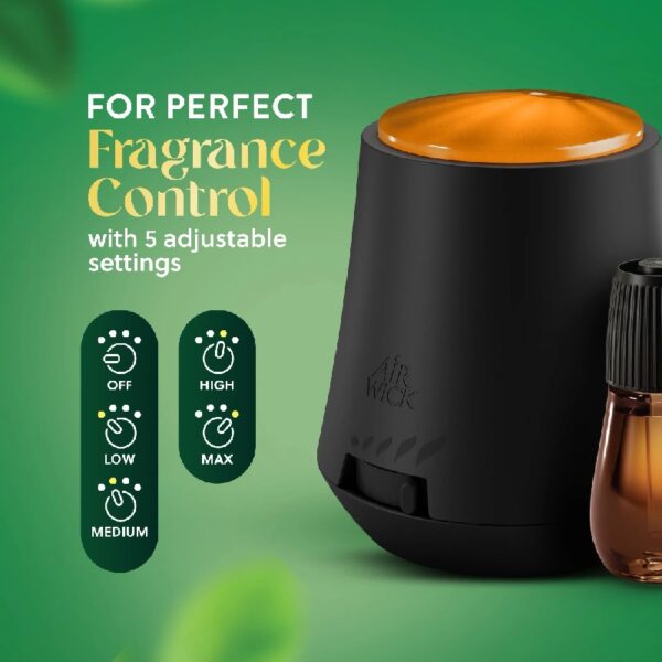 (2 pack)  Essential Mist Scented Oil Air Freshener Diffuser Device, Black, 1 Piece