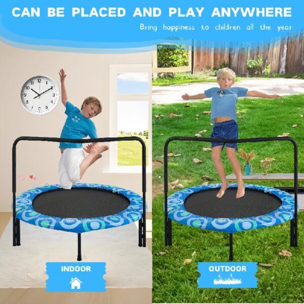 Assembled children's trampoline happy expression outdoor and indoor for kids age 3 - 7